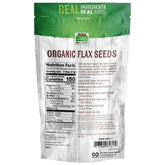 NOW Real Foods Flax Seeds, Organic - 16 oz.